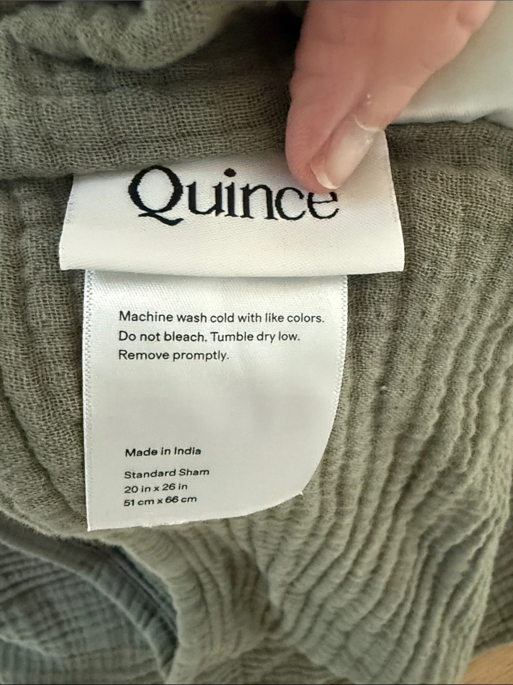 Quince Organic Cotton Gauze Standard Shams Set of 2 – Dried Sage